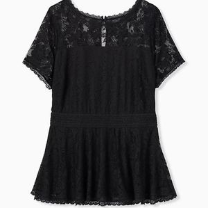 Torrid black peplum top